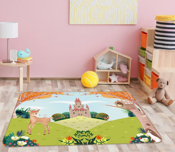 3D Lawn Deer 34024 Non Slip Rug Mat