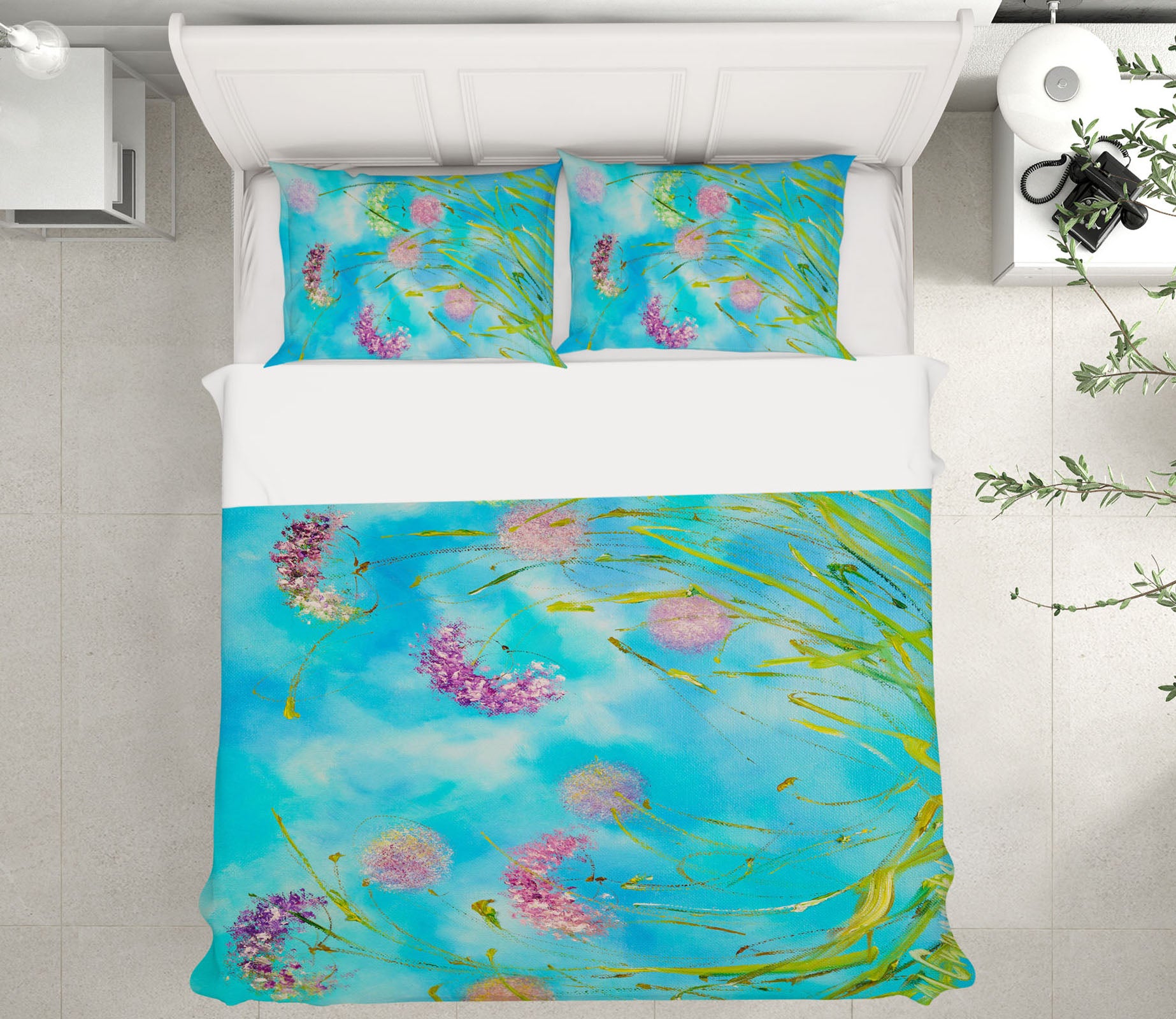 3D Pink Flower Grass 532 Skromova Marina Bedding Bed Pillowcases Quilt
