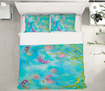 3D Pink Flower Grass 532 Skromova Marina Bedding Bed Pillowcases Quilt
