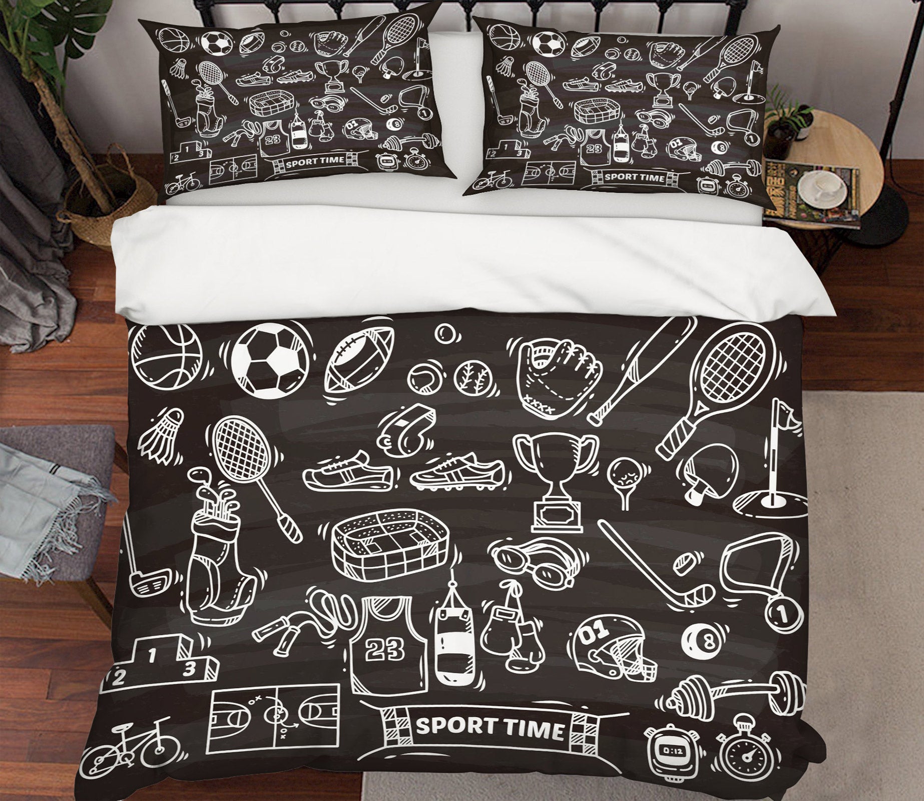 3D Sports Equipment 14146 Bed Pillowcases Quilt