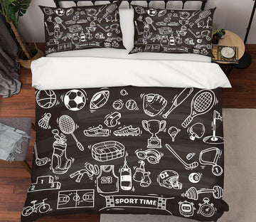 3D Sports Equipment 14146 Bed Pillowcases Quilt