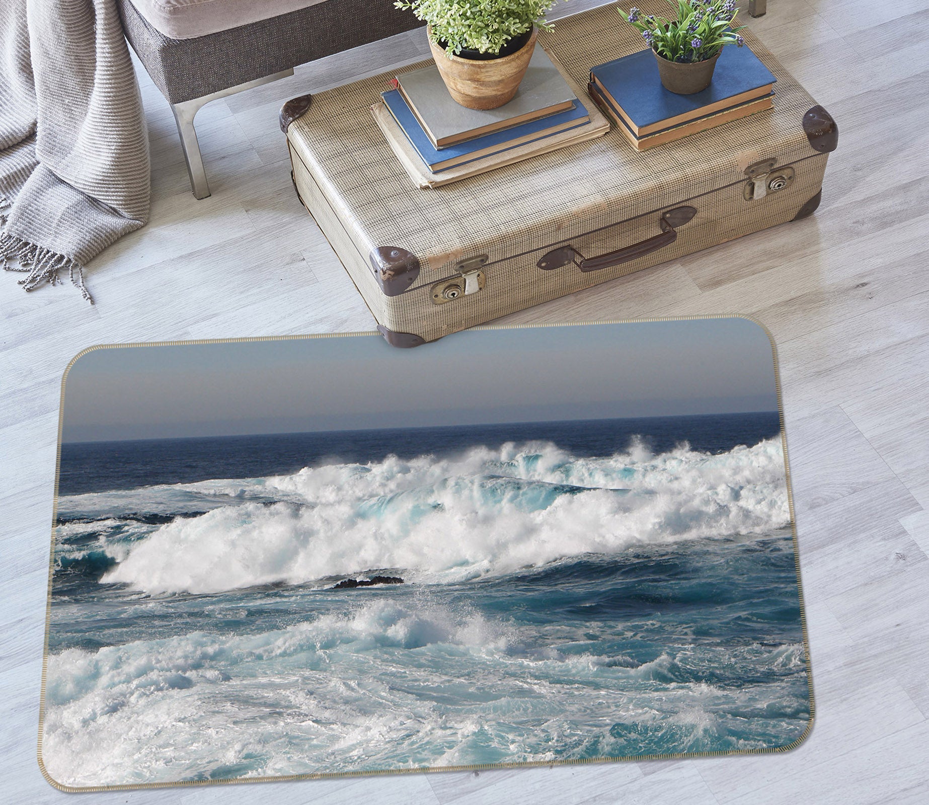 3D Waves 36033 Non Slip Rug Mat