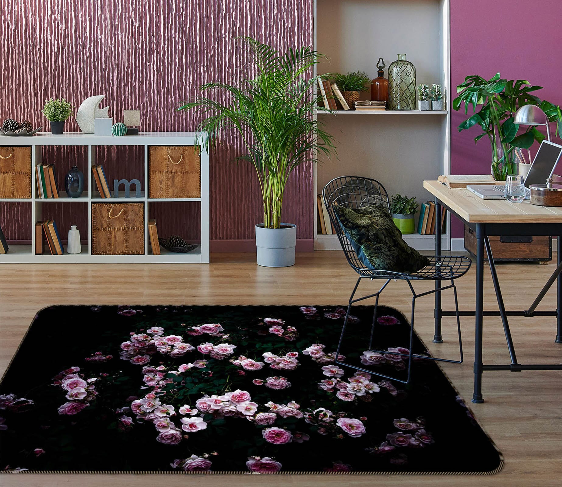 3D Pink Rose 1003 Noirblanc777 Rug Non Slip Rug Mat Mat AJ Creativity Home 
