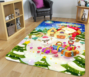 3D Cartoon Gift Box 044 Non Slip Rug Mat Mat AJ Creativity Home 