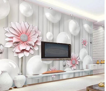 3D Pink Flowers 1129 Wall Murals Wallpaper AJ Wallpaper 2 