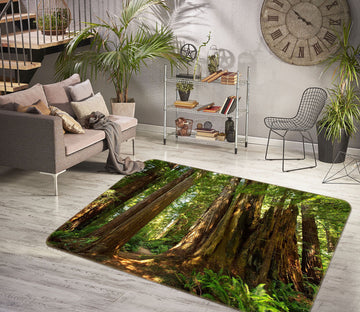 3D Tree Forest 84075 Kathy Barefield Rug Non Slip Rug Mat