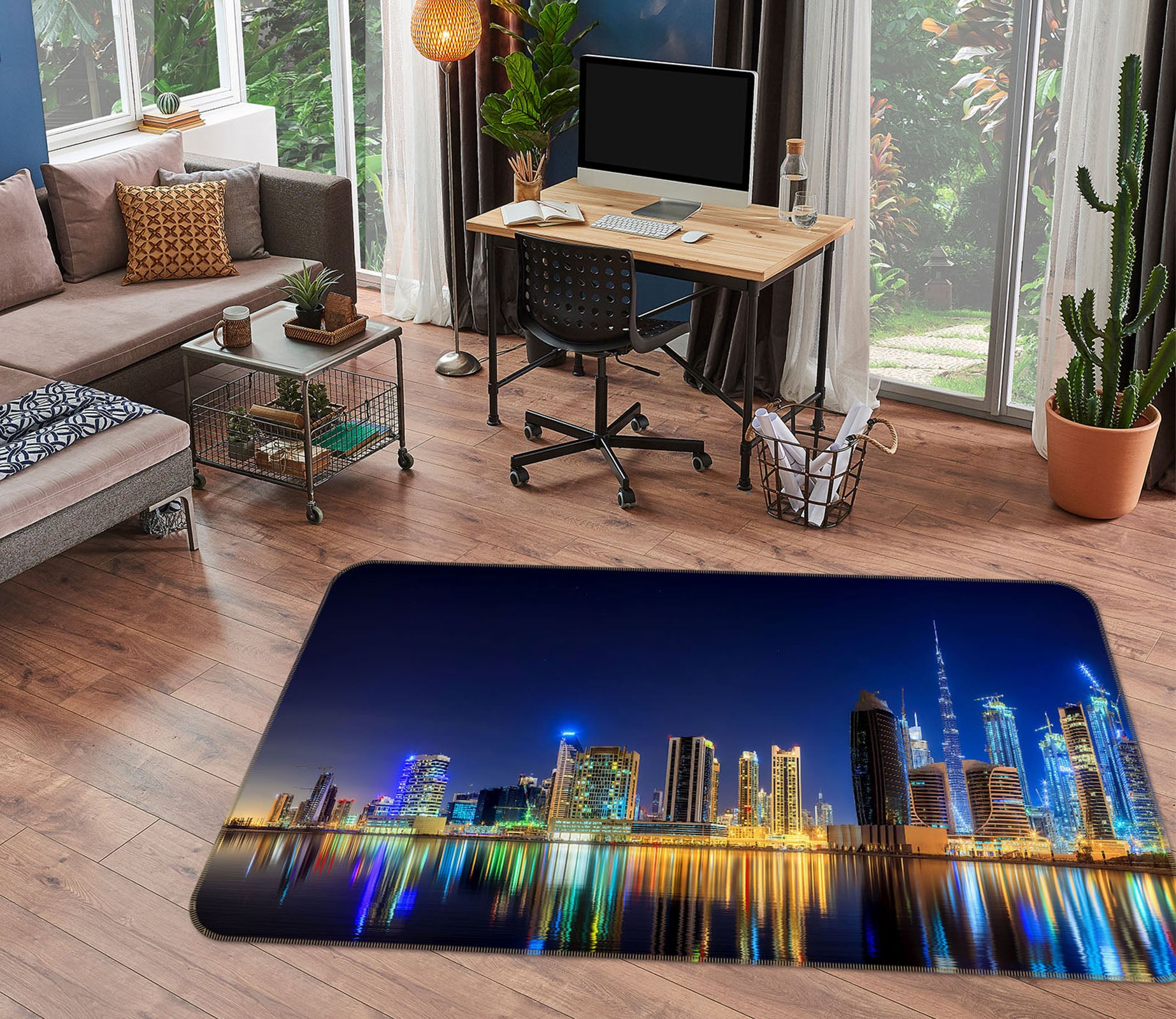 3D City Building 34114 Non Slip Rug Mat