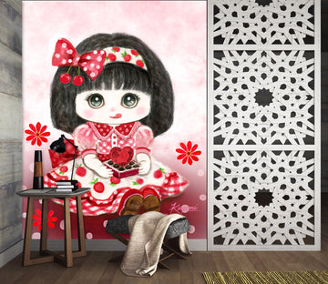 3D Strawberry Girl 5481 Kayomi Harai Wall Mural Wall Murals