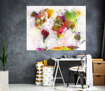 3D Color Splash 213 World Map Wall Sticker Wallpaper AJ Wallpaper 2 