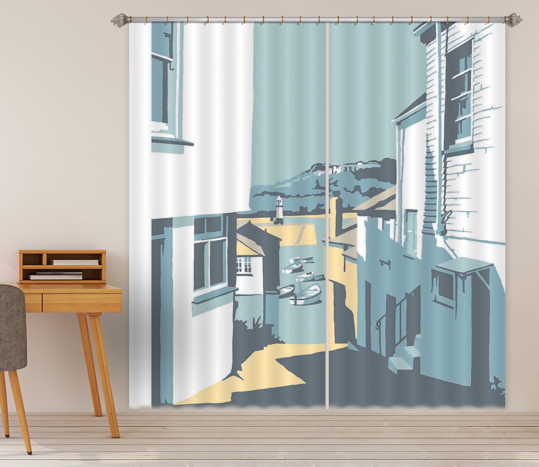 3D Street 157 Steve Read Curtain Curtains Drapes Curtains AJ Creativity Home 