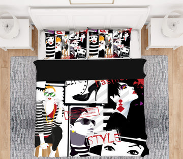 3D Black Poster 045 Bed Pillowcases Quilt