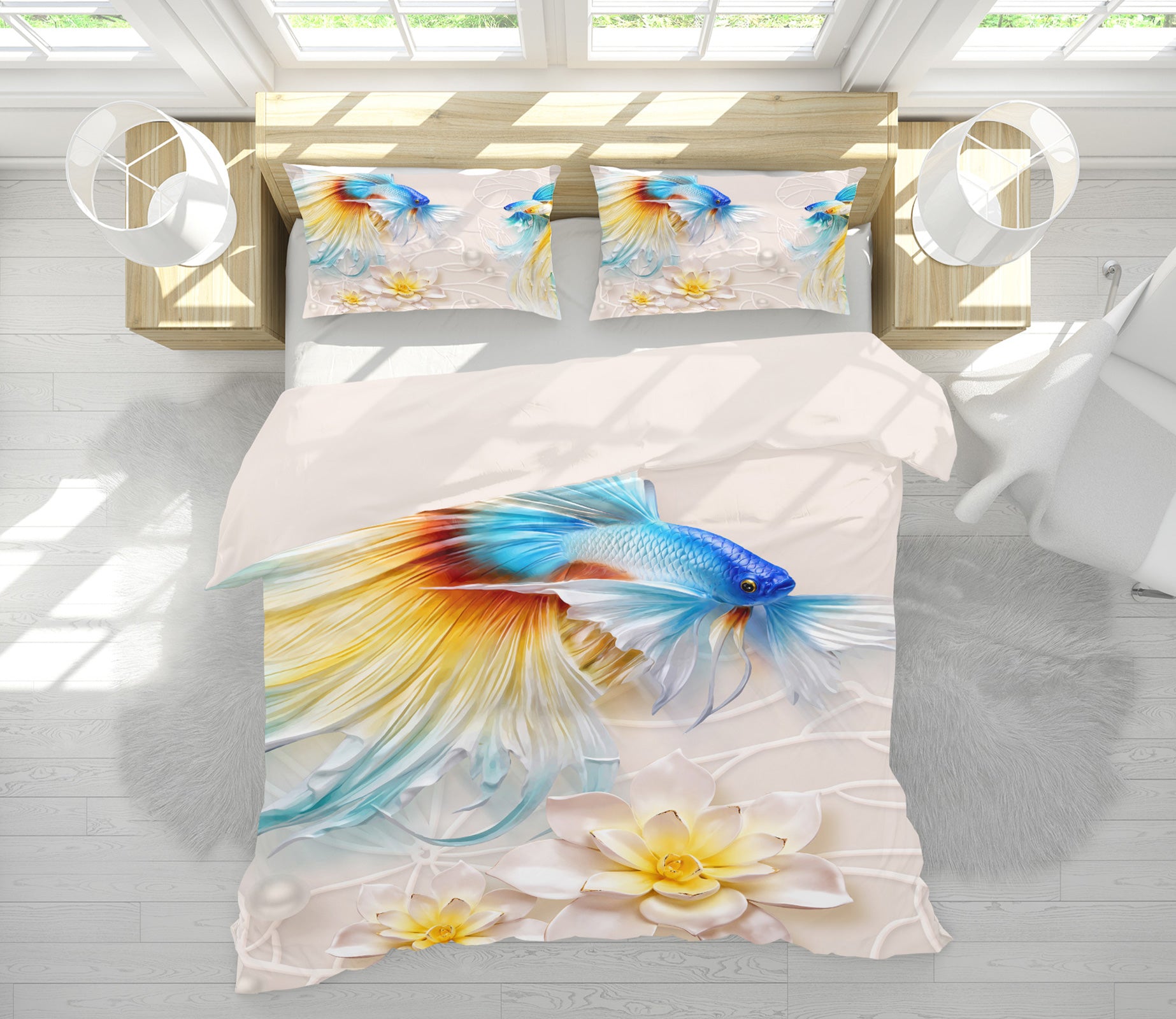 3D Goldfish 12027 Bed Pillowcases Quilt