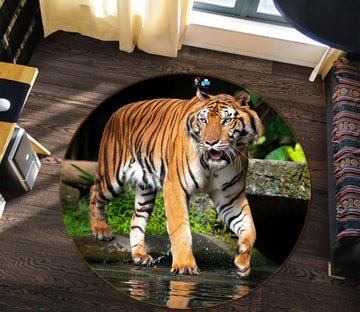 3D Tiger 81167 Round Non Slip Rug Mat