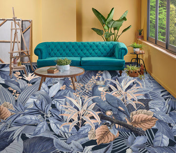 3D Grey Leaves Grove 10035 Andrea Haase Floor Mural