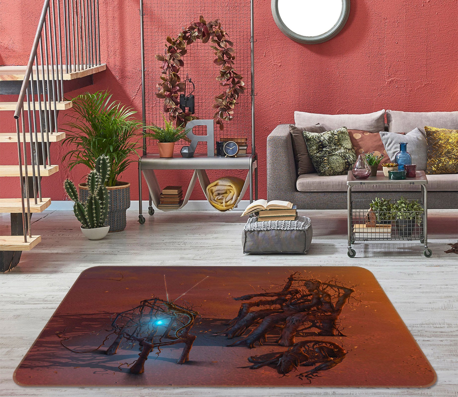 3D Remote 84284 Vincent Hie Rug Non Slip Rug Mat