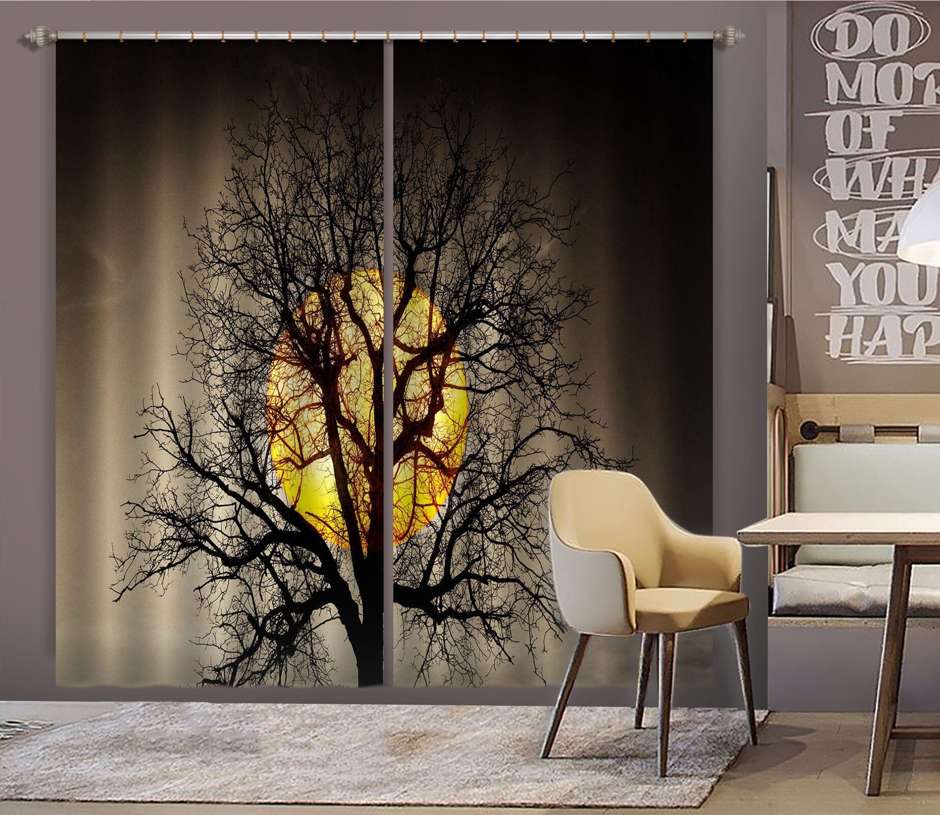 3D Dead Tree 162 Marco Carmassi Curtain Curtains Drapes Curtains AJ Creativity Home 