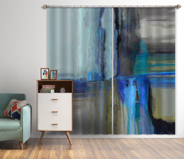 3D Blue Graffiti 048 Michael Tienhaara Curtain Curtains Drapes Curtains AJ Creativity Home 