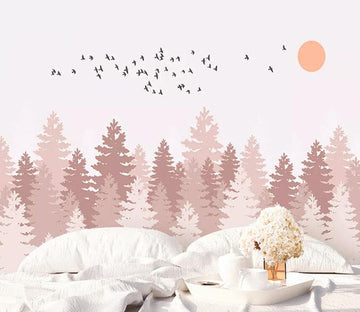 3D Pink Forest 2151 Wall Murals Wallpaper AJ Wallpaper 2 