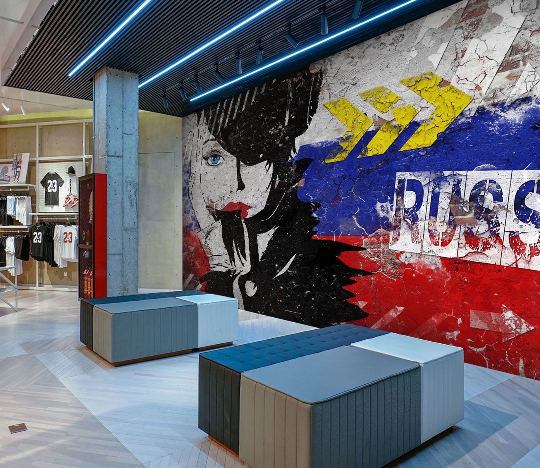 3D Black Hat Woman 130 Wall Murals