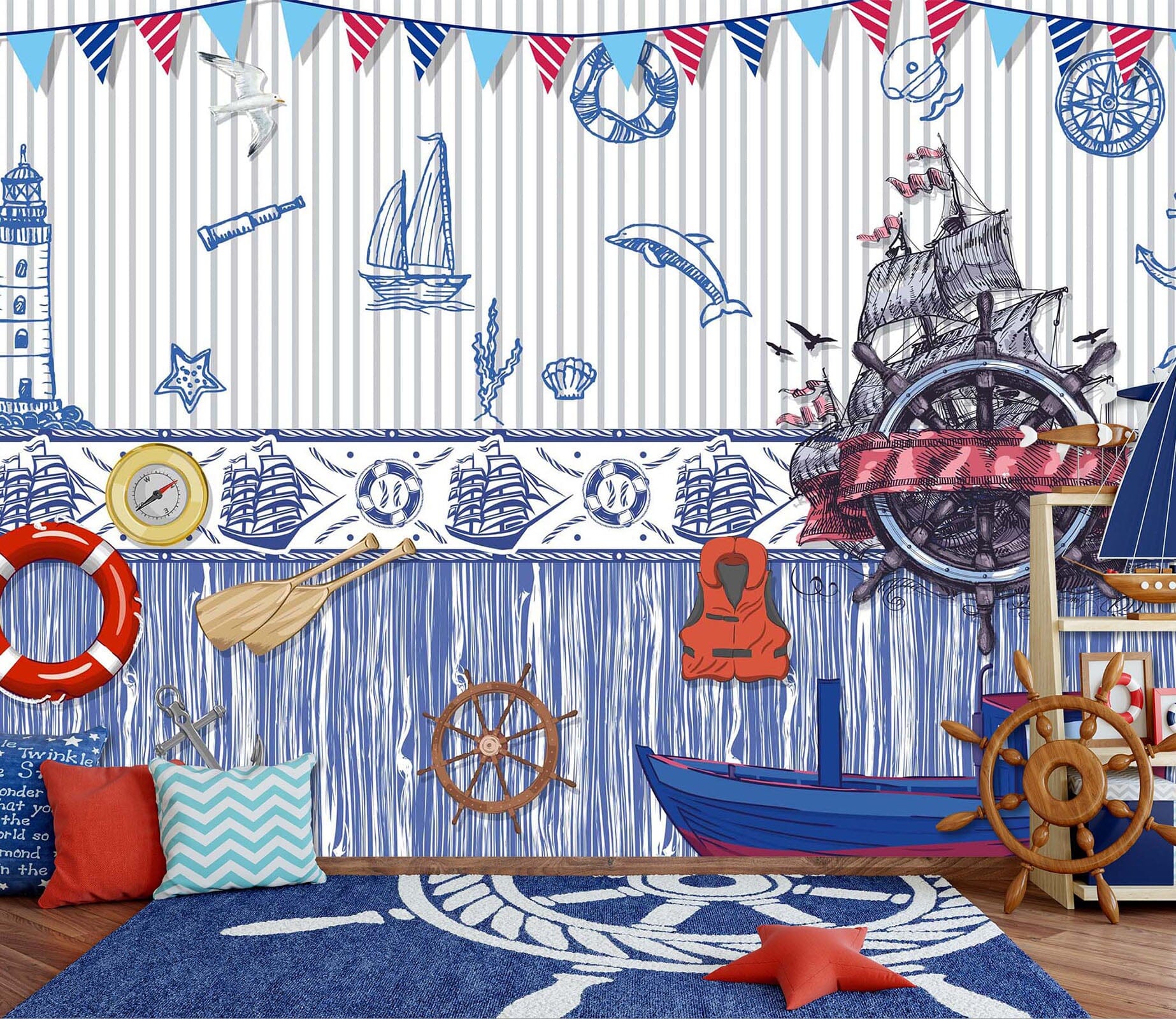 3D Light Ship 2051 Wall Murals Wallpaper AJ Wallpaper 2 