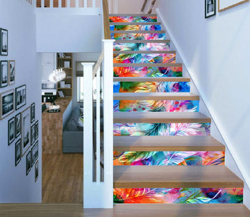 3D Colorful Leaves 2436 Stair Risers Wallpaper AJ Wallpaper 