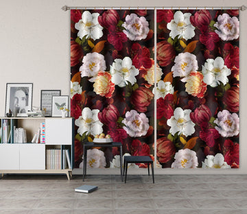 3D Beautiful Flowers 153 Uta Naumann Curtain Curtains Drapes Curtains AJ Creativity Home 