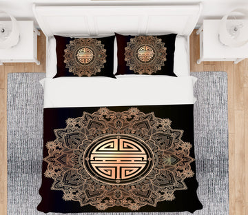 3D Golden Texture 59032 Bed Pillowcases Quilt