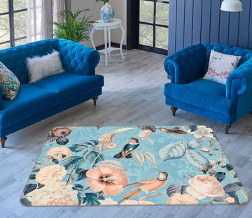 3D Leaf Bird 1023 Andrea haase Rug Non Slip Rug Mat Mat AJ Creativity Home 