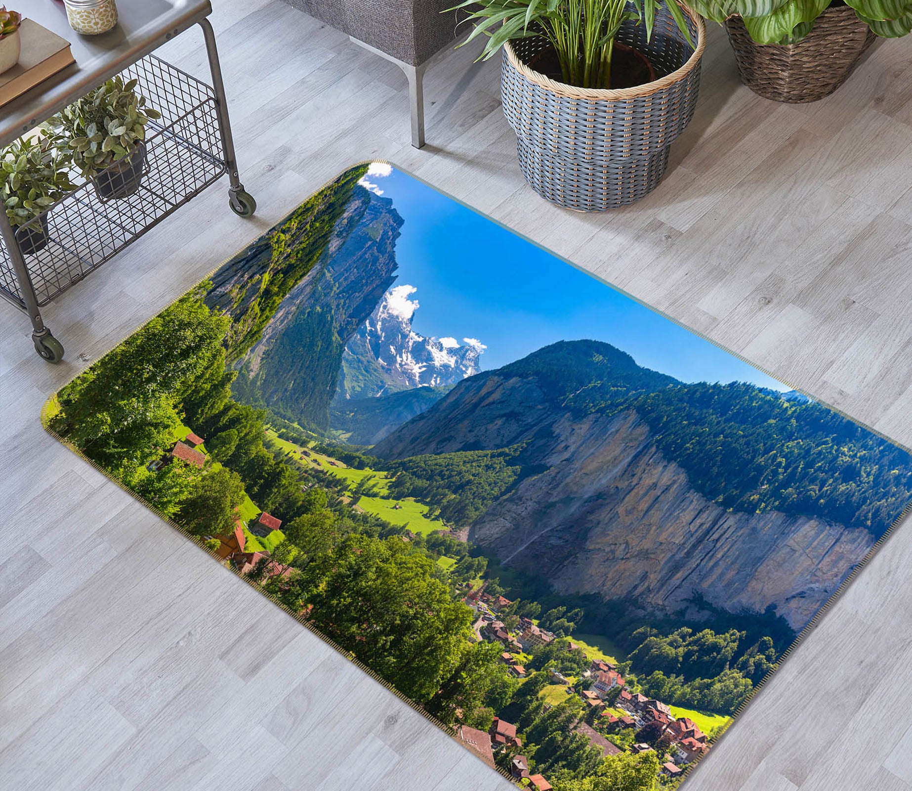 3D Mountains 34173 Non Slip Rug Mat