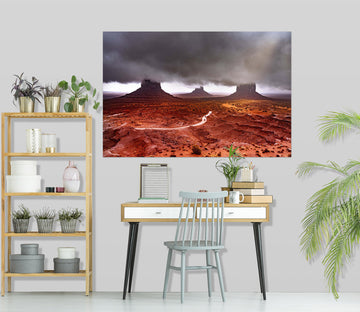 3D Red Valley 184 Marco Carmassi Wall Sticker