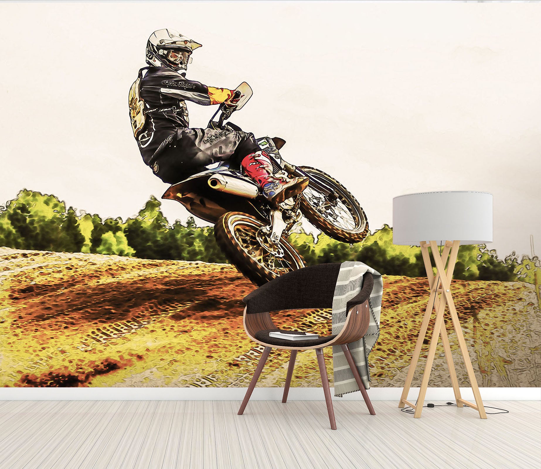 3D Motor Sport 134 Vehicle Wall Murals