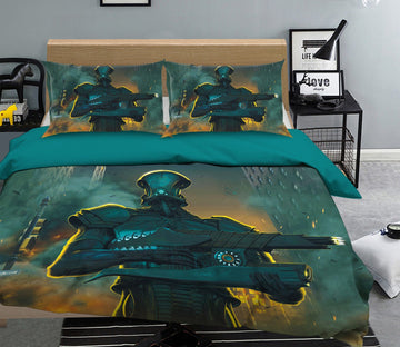 3D Robot Invasion 053 Bed Pillowcases Quilt Exclusive Designer Vincent Quiet Covers AJ Creativity Home 