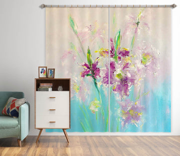 3D Purple Bouquet 2350 Skromova Marina Curtain Curtains Drapes