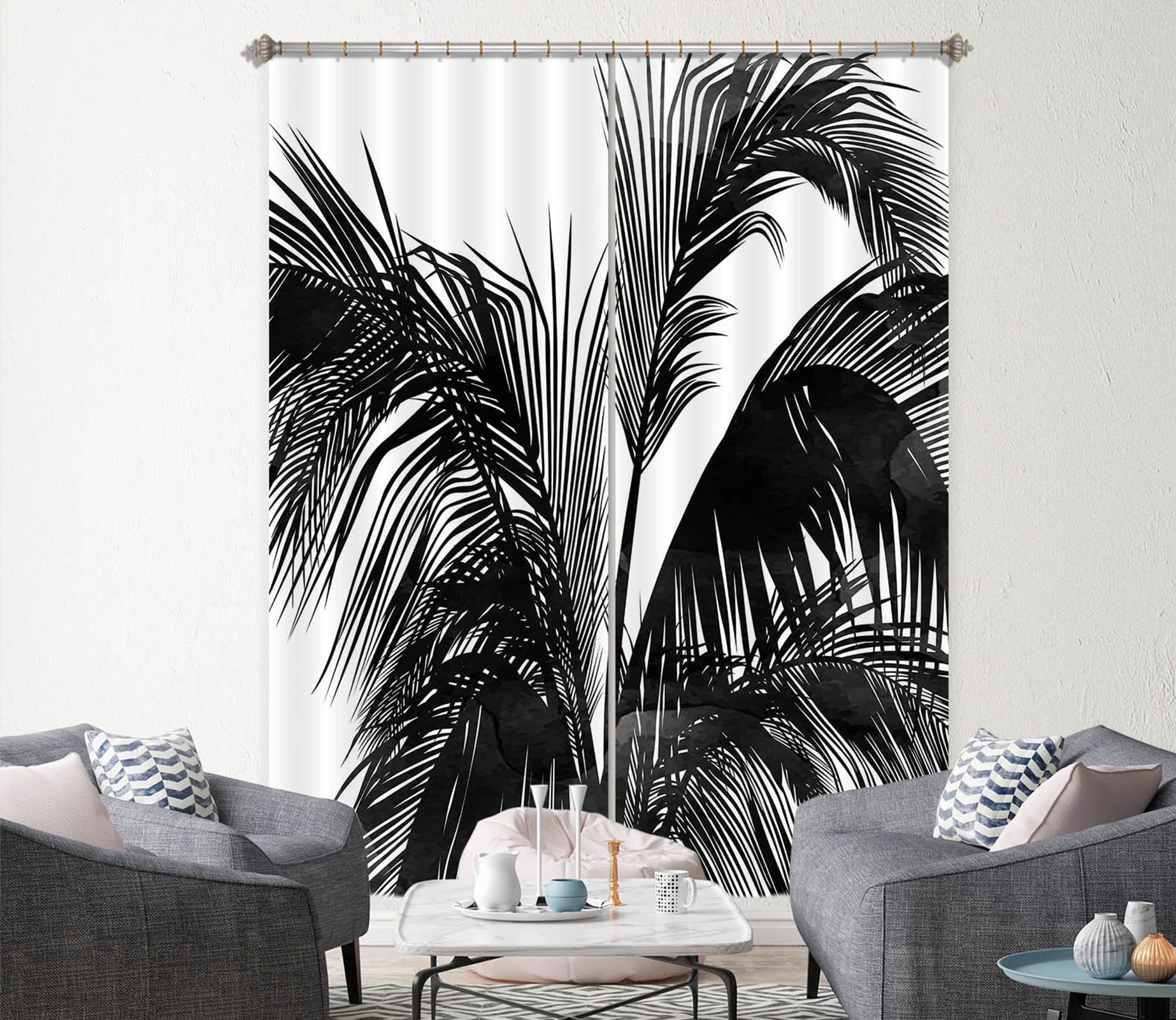 3D Lush Leaves 1115 Boris Draschoff Curtain Curtains Drapes Curtains AJ Creativity Home 