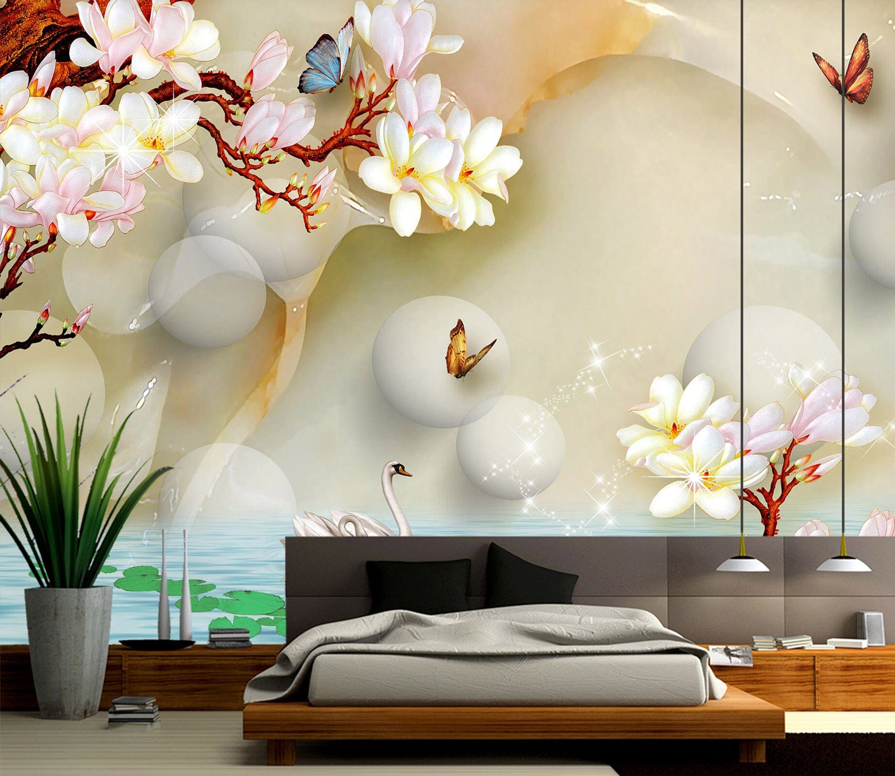 3D Branch Flower 1483 Wall Murals Wallpaper AJ Wallpaper 2 