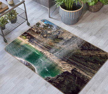 3D Waterfall Lake 5118 Beth Sheridan Rug Non Slip Rug Mat