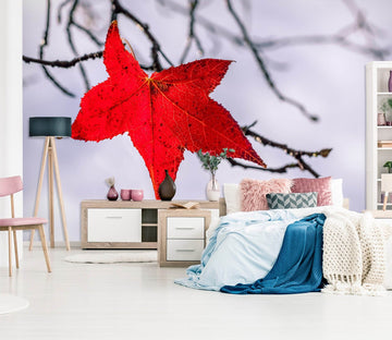 3D Red Leaf 1422 Marco Carmassi Wall Mural Wall Murals Wallpaper AJ Wallpaper 2 