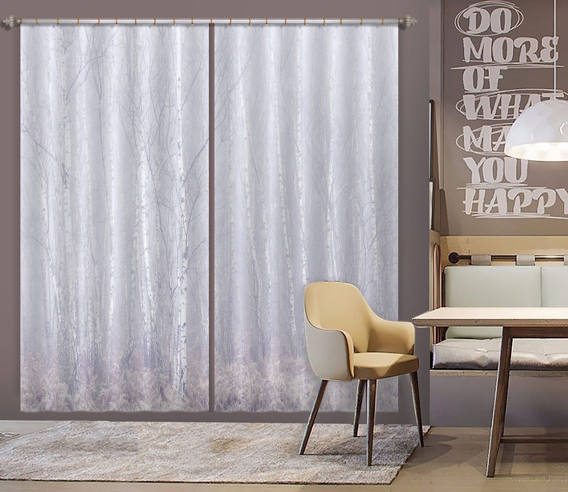 3D White Trunk 6606 Assaf Frank Curtain Curtains Drapes