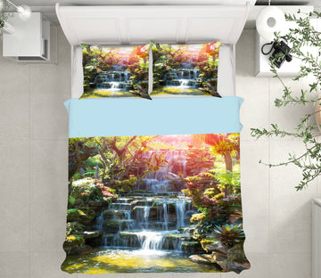 3D Mountain Running Water 15161 Bed Pillowcases Quilt