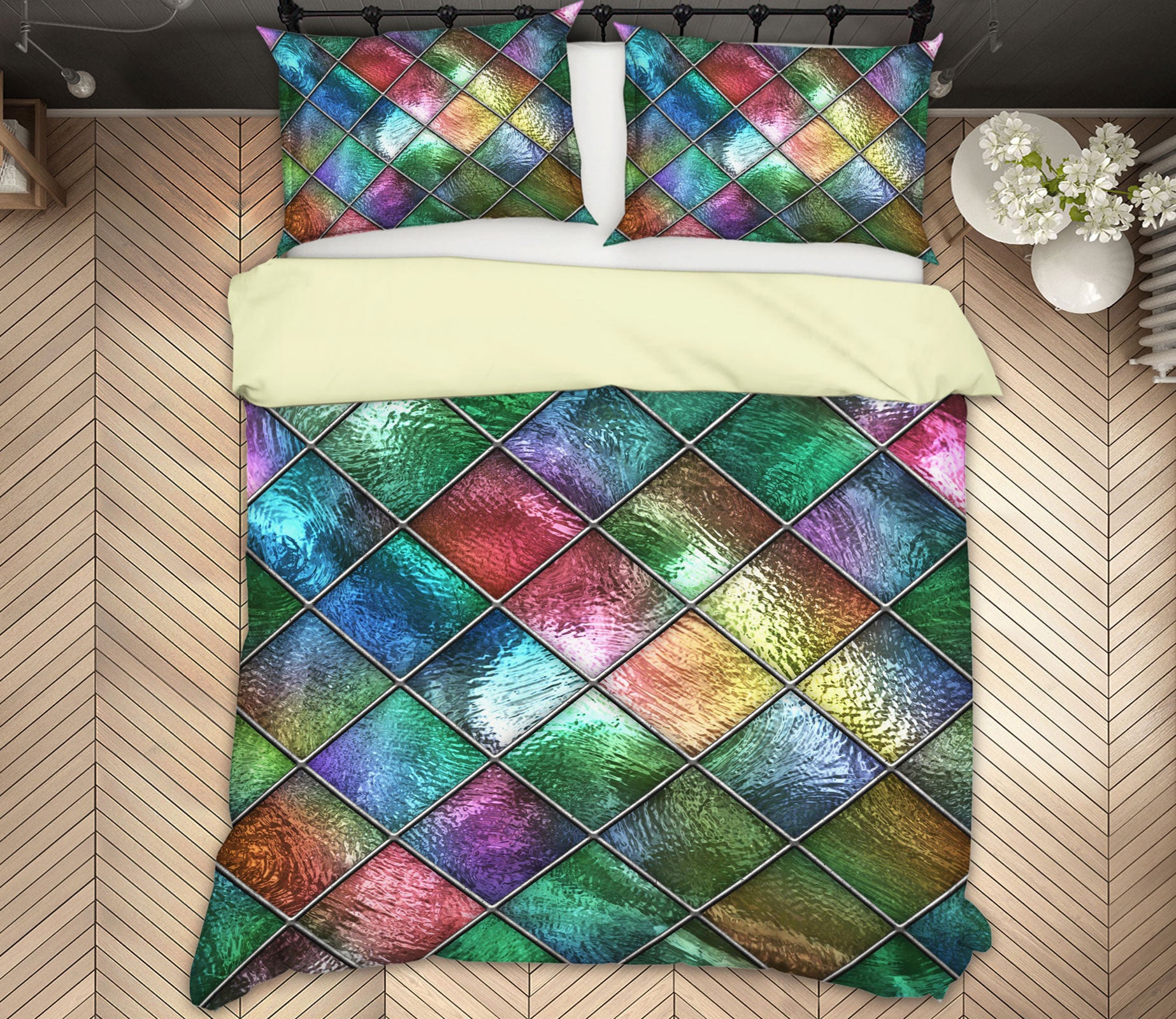 3D Diamond 14054 Bed Pillowcases Quilt
