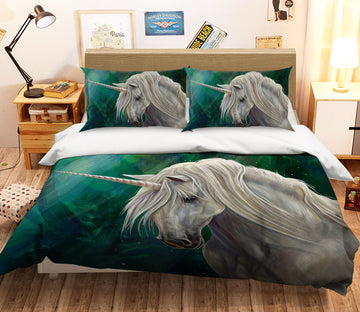 3D Cute Unicorn 028 Bed Pillowcases Quilt