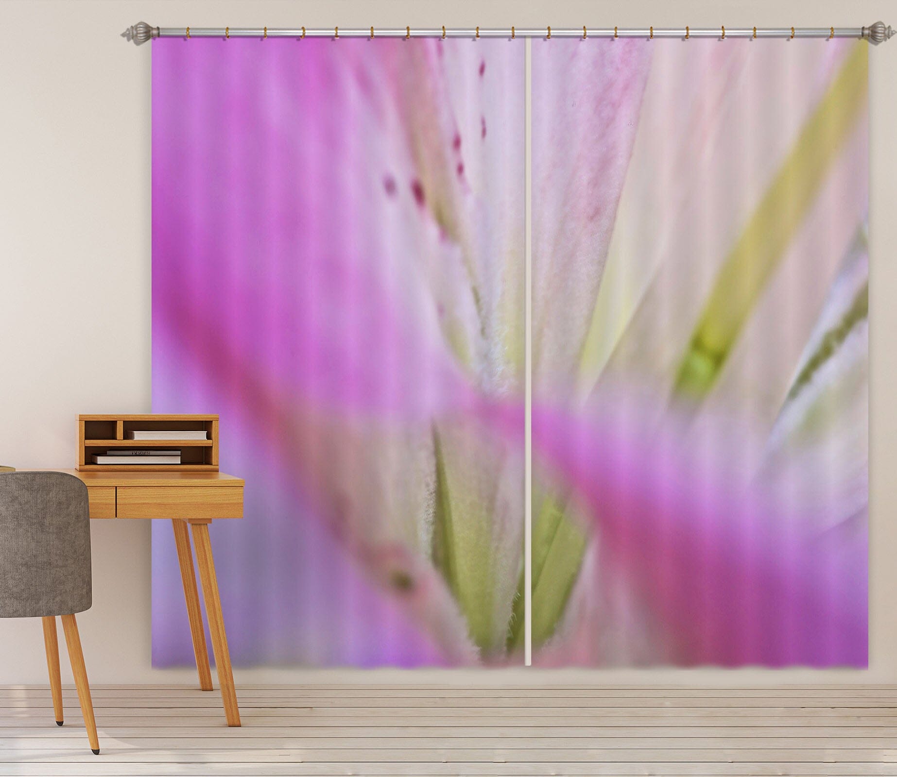 3D Freesia Glow 048 Kathy Barefield Curtain Curtains Drapes Curtains AJ Creativity Home 