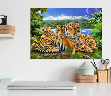 3D Loving Tigers 020 Adrian Chesterman Wall Sticker Wallpaper AJ Wallpaper 2 