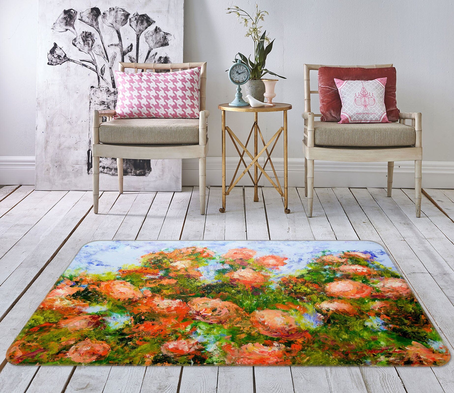 3D Flower Dream 1112 Allan P. Friedlander Rug Non Slip Rug Mat Mat AJ Creativity Home 