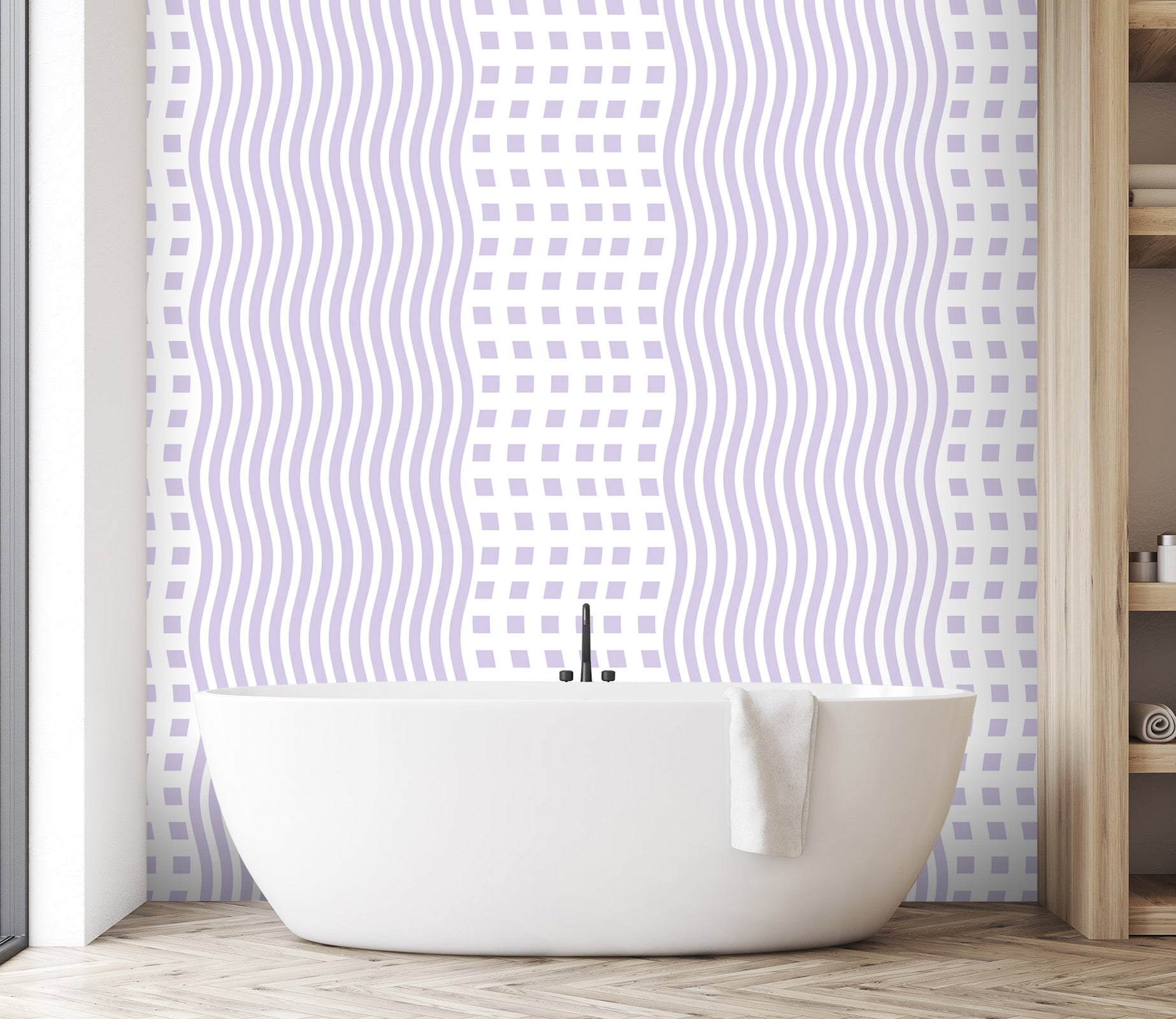 3D Light Purple Ripple Dots 98138 Kasumi Loffler Wall Mural Wall Murals