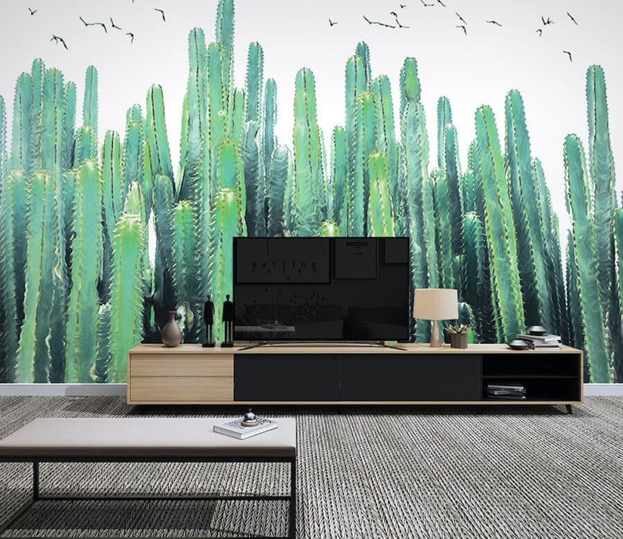 3D Green Cactus WG063 Wall Murals Wallpaper AJ Wallpaper 2 