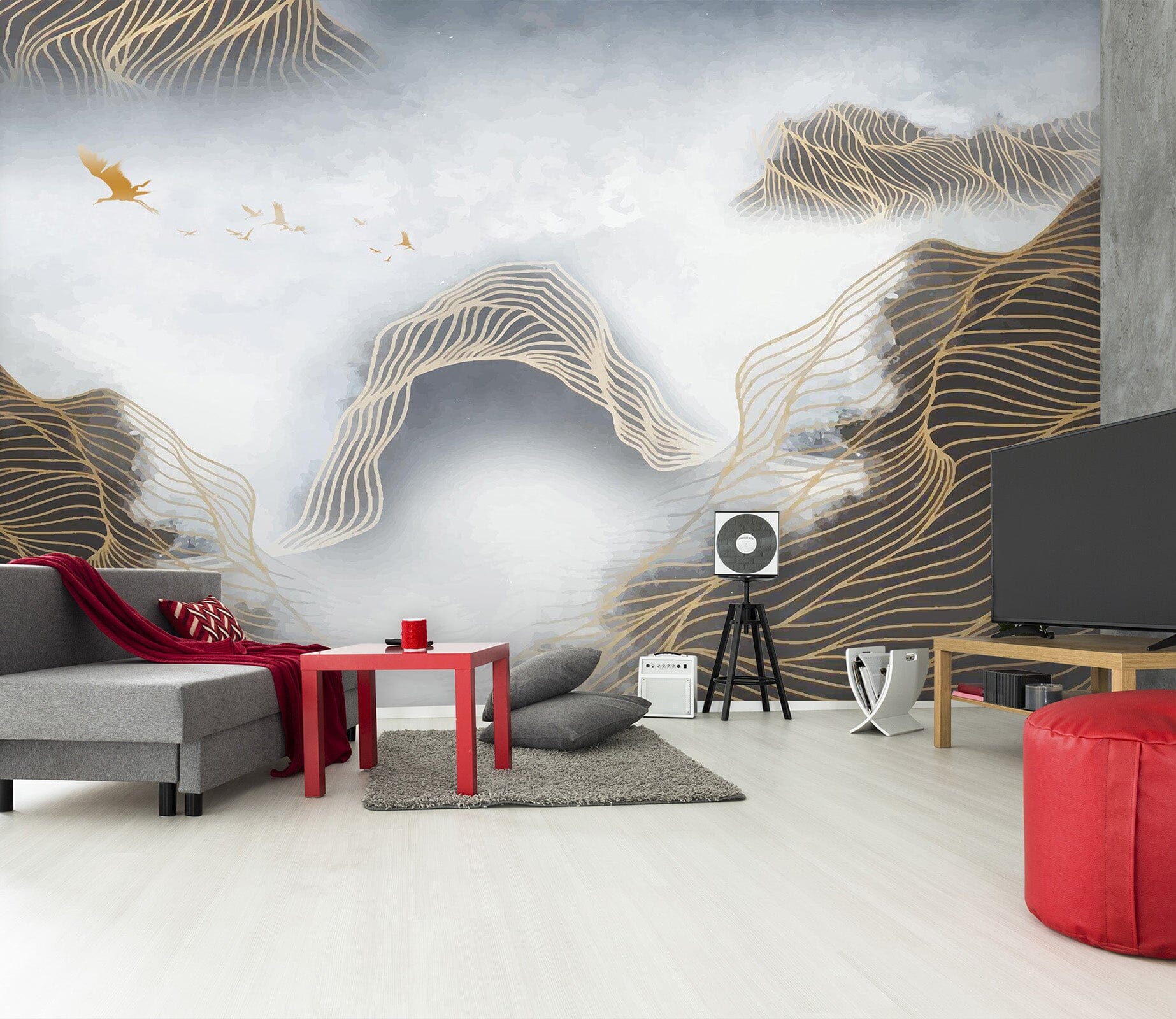 3D Wave Valley 2081 Wall Murals Wallpaper AJ Wallpaper 2 
