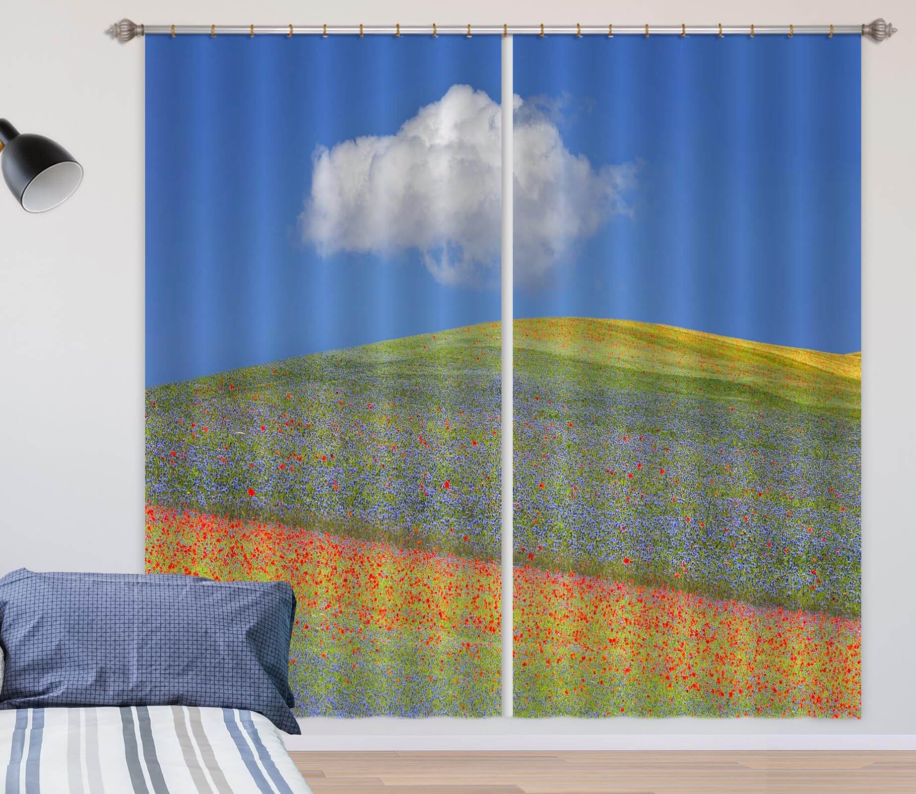 3D Colorful Garden 165 Marco Carmassi Curtain Curtains Drapes Curtains AJ Creativity Home 