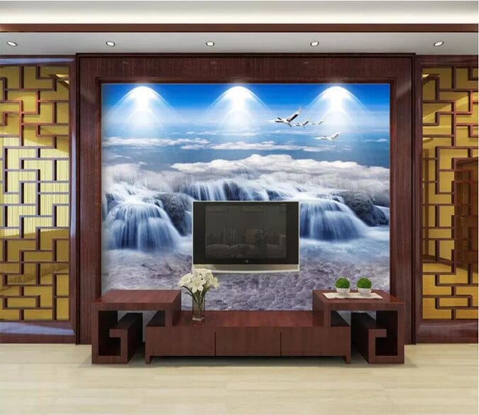 3D Big Waterfall 2604 Wall Murals Wallpaper AJ Wallpaper 2 