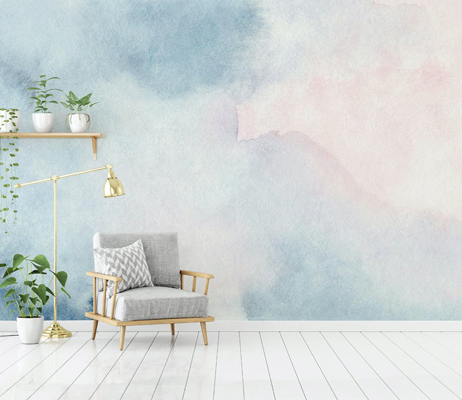 3D Blue Ink Graffiti WG080 Wall Murals